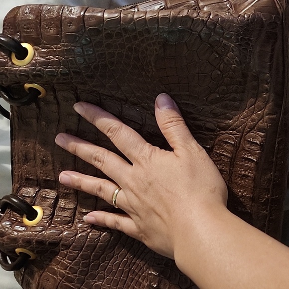 JRA EXOTIC Real Crocodile skin bag Authentic - Picture 13 of 16